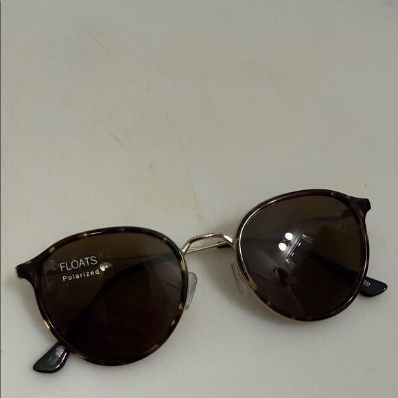 Floats Polarized Sunglasses Round Frame Tortoise Dark Tint - BRAND NEW